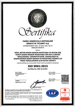 FAMEC Demiryolu Sistemleri San. ve Tic. A.Ş.